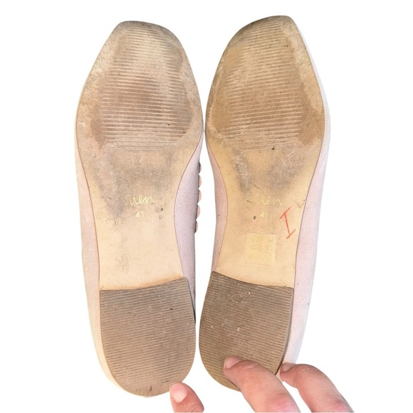 BODEN Olive Suede Ballerina Flats in Milkshake Pink EU Size 41 US Size 9.5 - Picture 10 of 16
